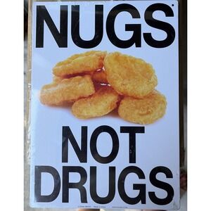 NUGS NOT DRUGS Food Tin Sign Metal Poster Wall Decor for Kitchen (8 x 12)